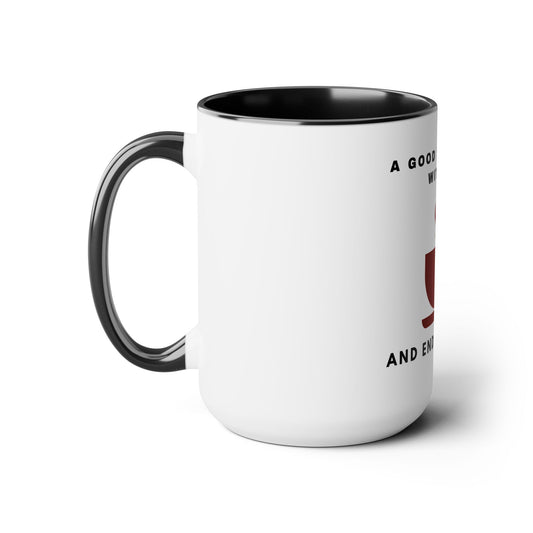 A Good Day Begins With Tea Two-Tone Mugs