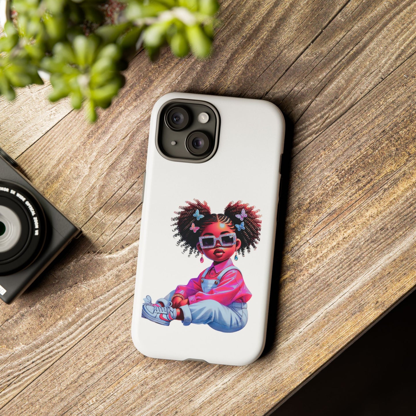 Trendy Phone Case - Sassy Girl Design, Personalized Gift, Durable Protection, Kid's Room Decor, Fun Accessory