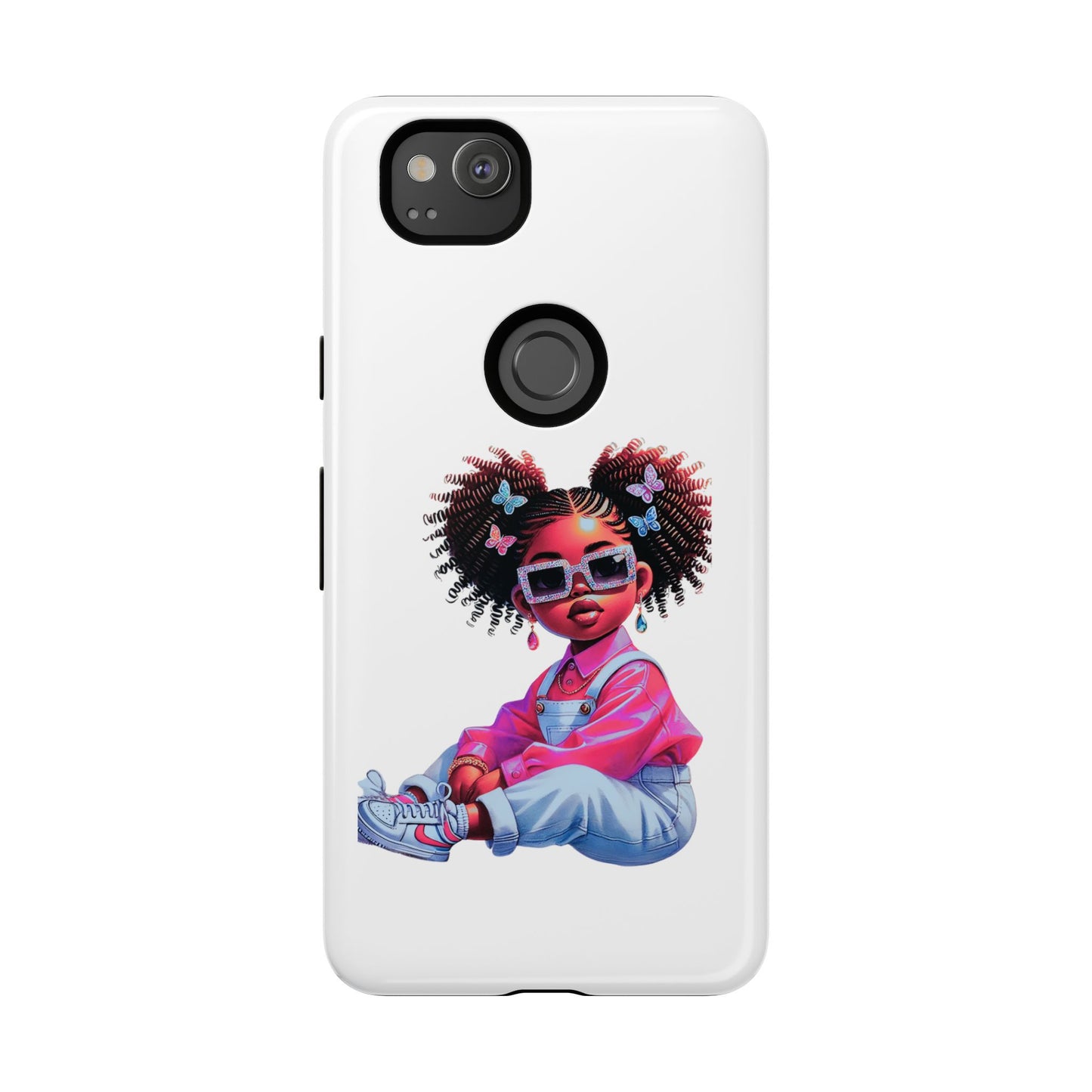 Trendy Phone Case - Sassy Girl Design, Personalized Gift, Durable Protection, Kid's Room Decor, Fun Accessory