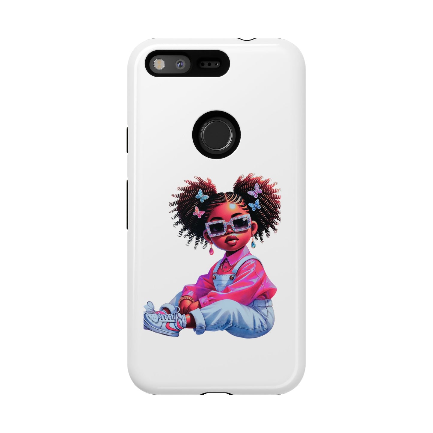 Trendy Phone Case - Sassy Girl Design, Personalized Gift, Durable Protection, Kid's Room Decor, Fun Accessory