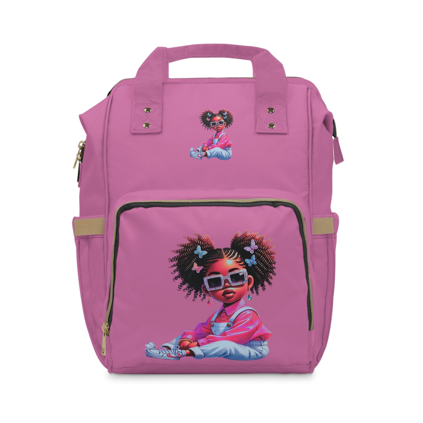 Stylish Multifunctional Diaper Backpack in Pink, Chic Baby Gear, Toddler Bag, Mom's Essential, Trendy Diaper Bag