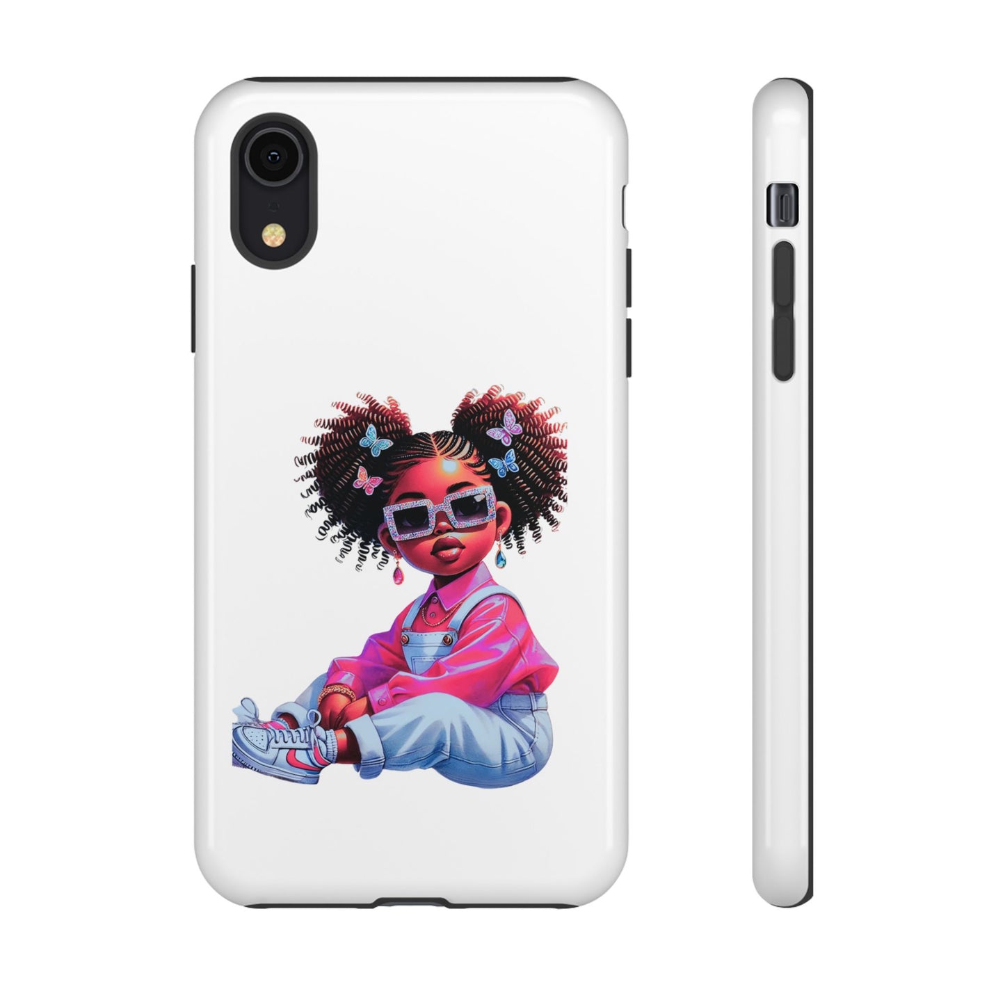 Trendy Phone Case - Sassy Girl Design, Personalized Gift, Durable Protection, Kid's Room Decor, Fun Accessory