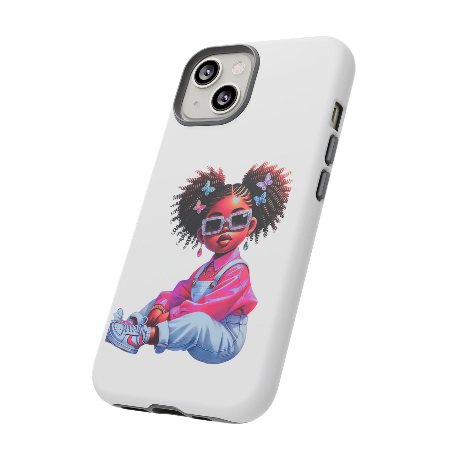 Trendy Phone Case - Sassy Girl Design, Personalized Gift, Durable Protection, Kid's Room Decor, Fun Accessory