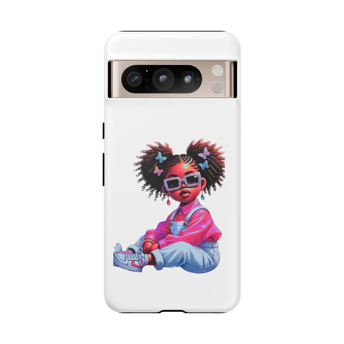Trendy Phone Case - Sassy Girl Design, Personalized Gift, Durable Protection, Kid's Room Decor, Fun Accessory