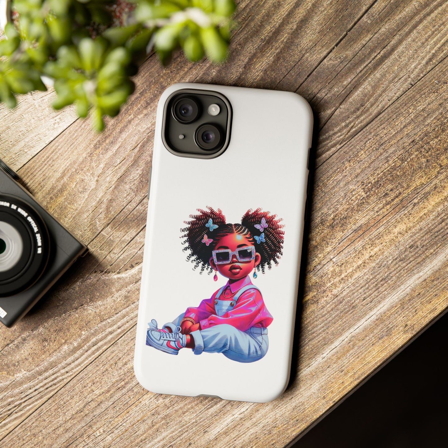 Trendy Phone Case - Sassy Girl Design, Personalized Gift, Durable Protection, Kid's Room Decor, Fun Accessory