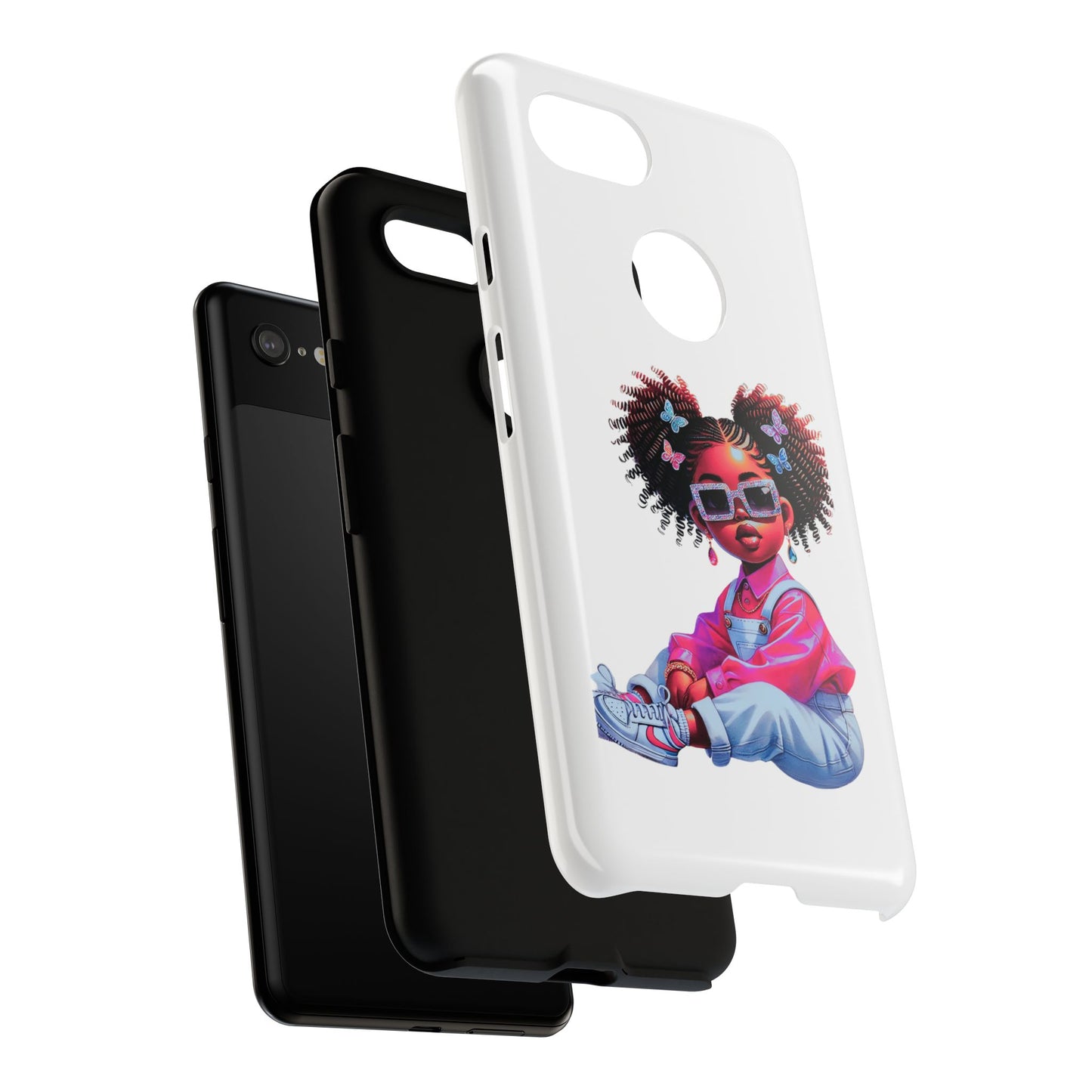 Trendy Phone Case - Sassy Girl Design, Personalized Gift, Durable Protection, Kid's Room Decor, Fun Accessory
