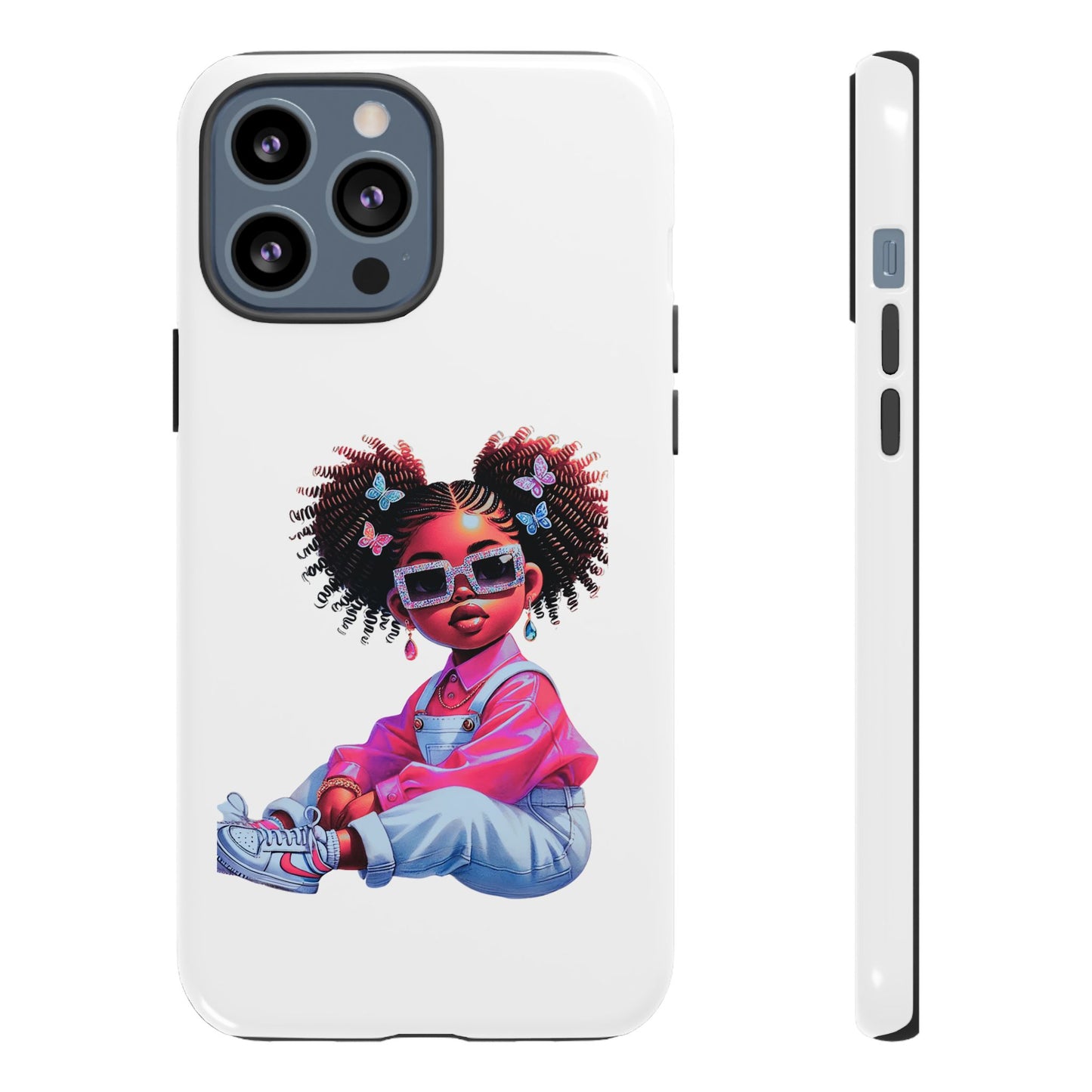 Trendy Phone Case - Sassy Girl Design, Personalized Gift, Durable Protection, Kid's Room Decor, Fun Accessory