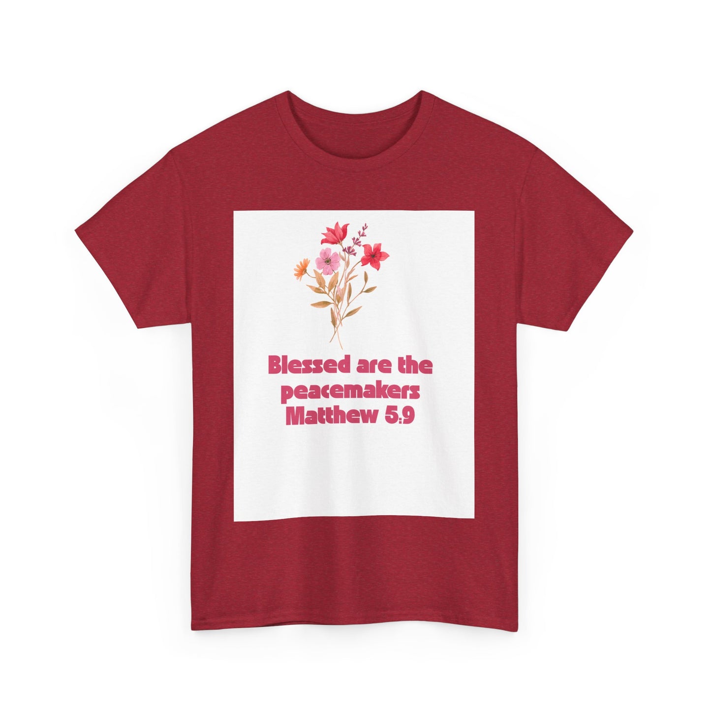 Blessed Peacemakers Tee - Inspirational Quote T-Shirt, Faith Shirt, Gift for Believers, Everyday Comfort, Motivational Fashion