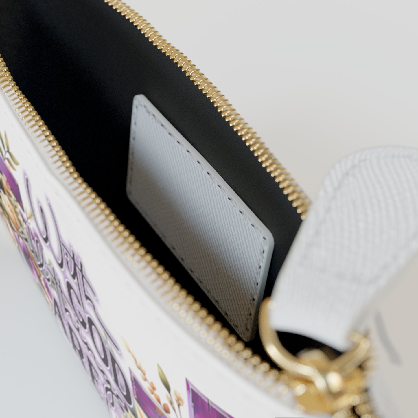 Inspirational Mini Clutch Bag for Daily Use, Compact Pouch, Floral Cross Design, Perfect for Gifts, Church Events, Faith-Based Celebrations
