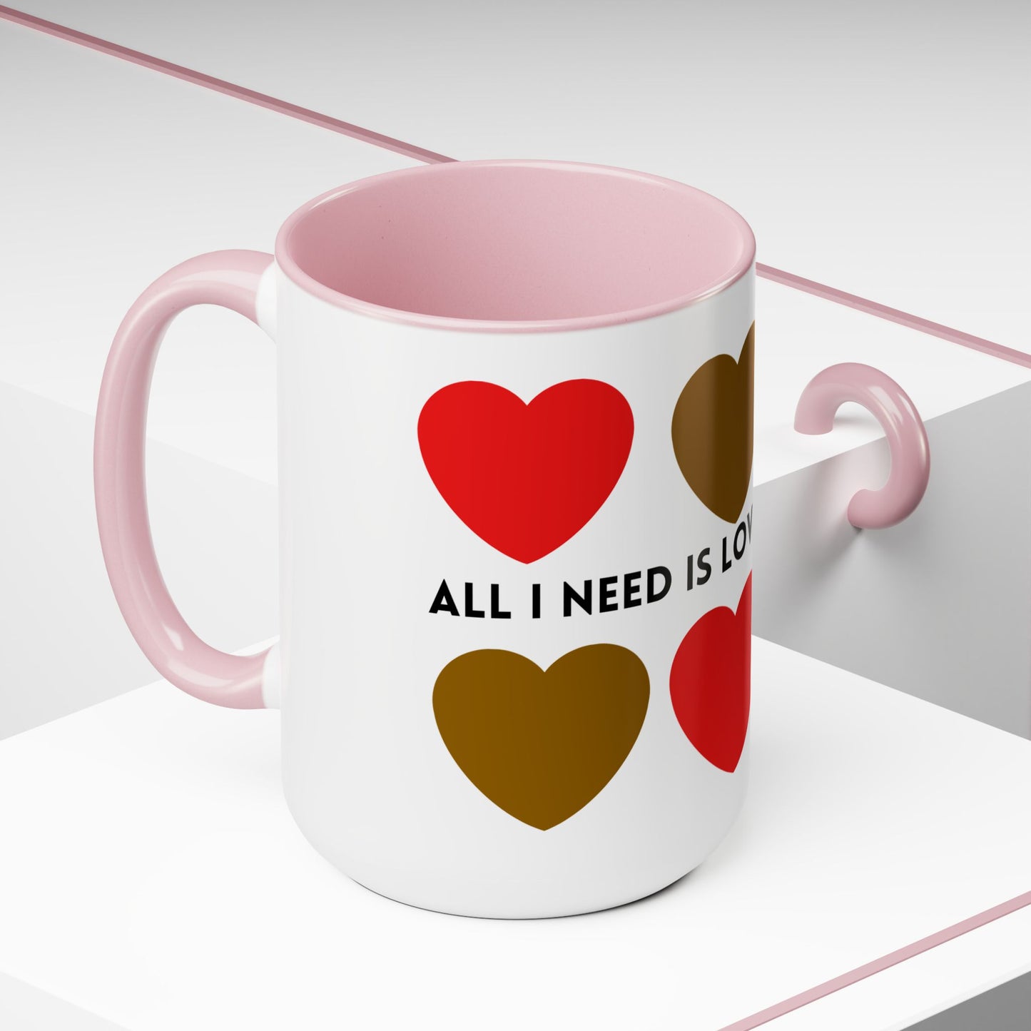All I Need Is Love Two-Tone Coffee Mugs