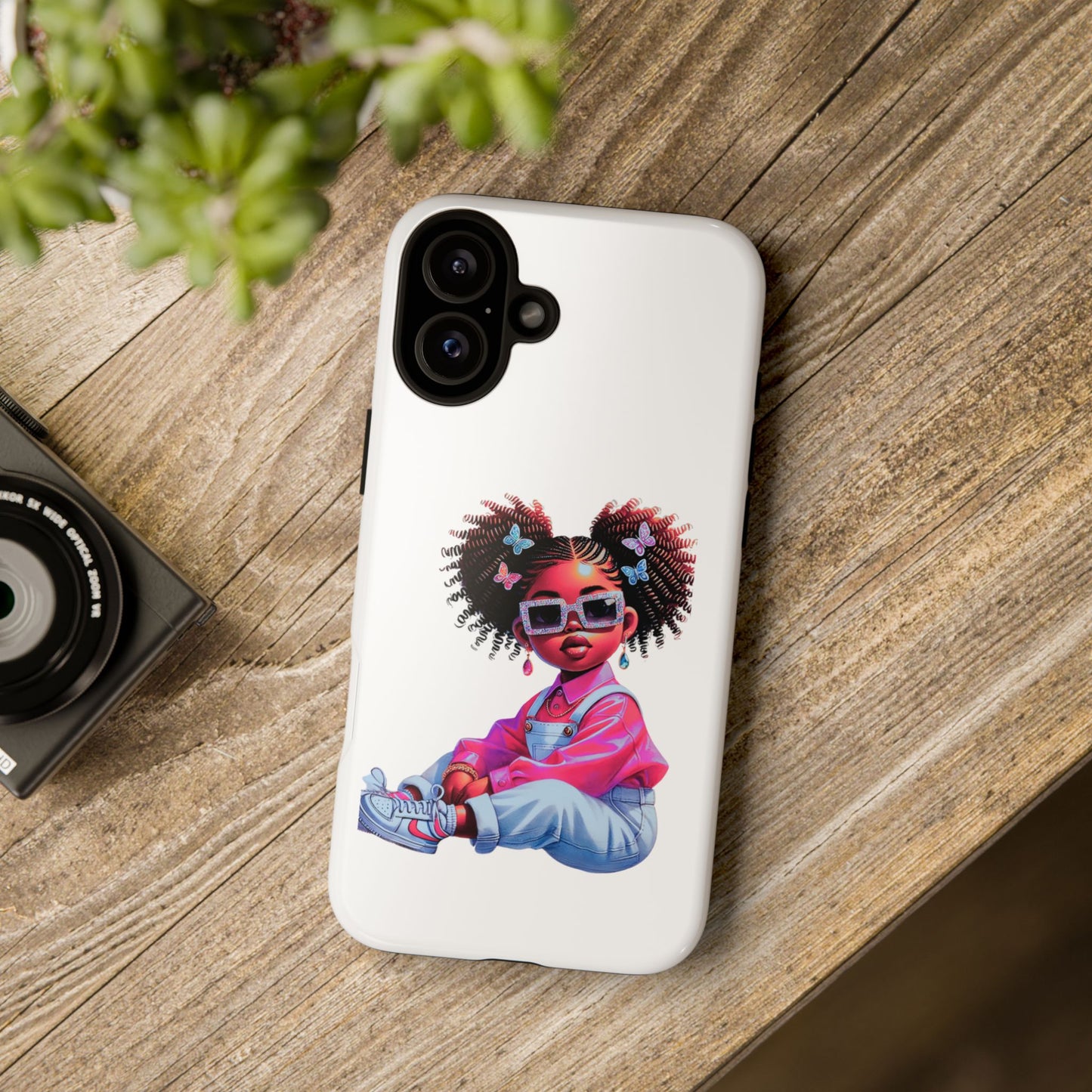 Trendy Phone Case - Sassy Girl Design, Personalized Gift, Durable Protection, Kid's Room Decor, Fun Accessory
