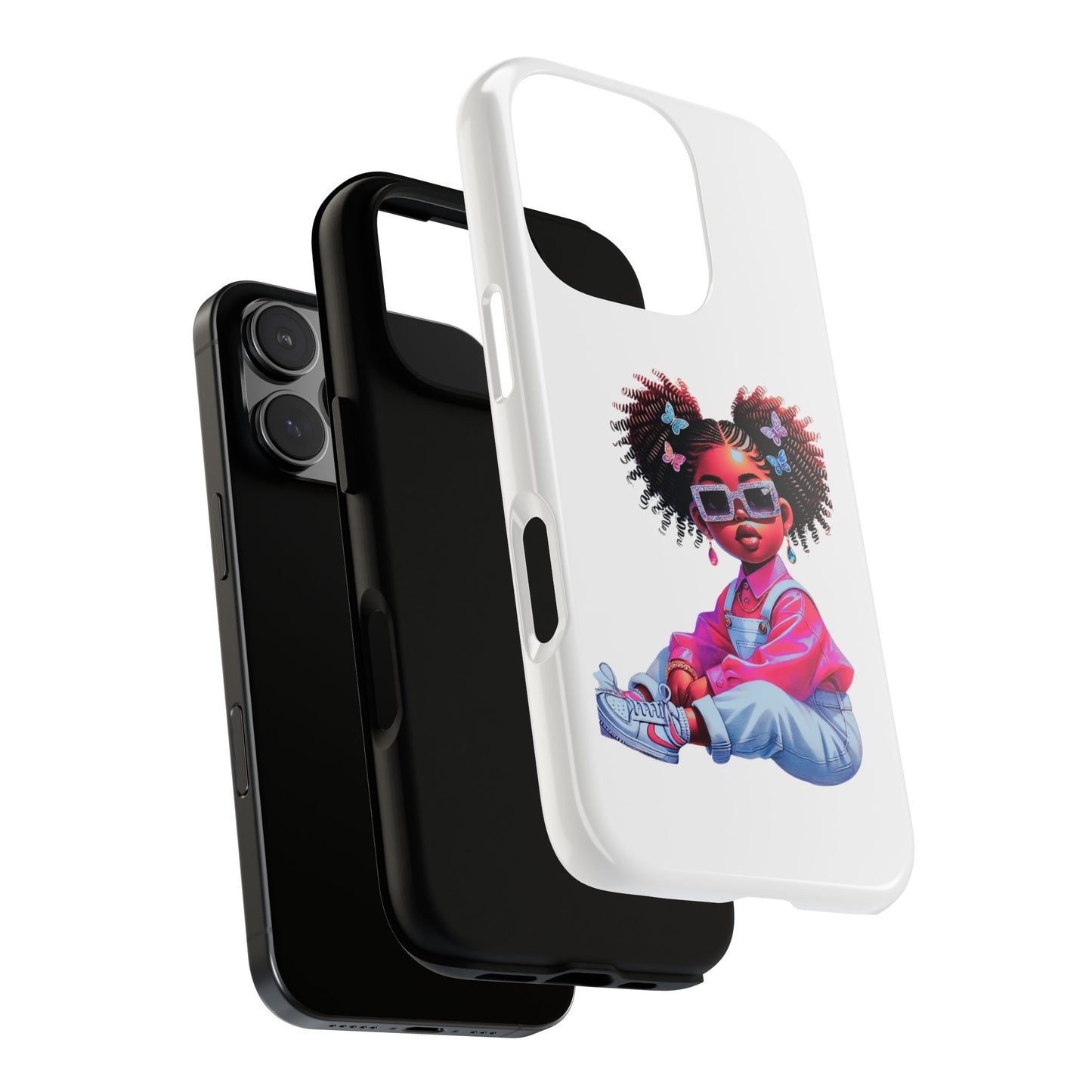 Trendy Phone Case - Sassy Girl Design, Personalized Gift, Durable Protection, Kid's Room Decor, Fun Accessory