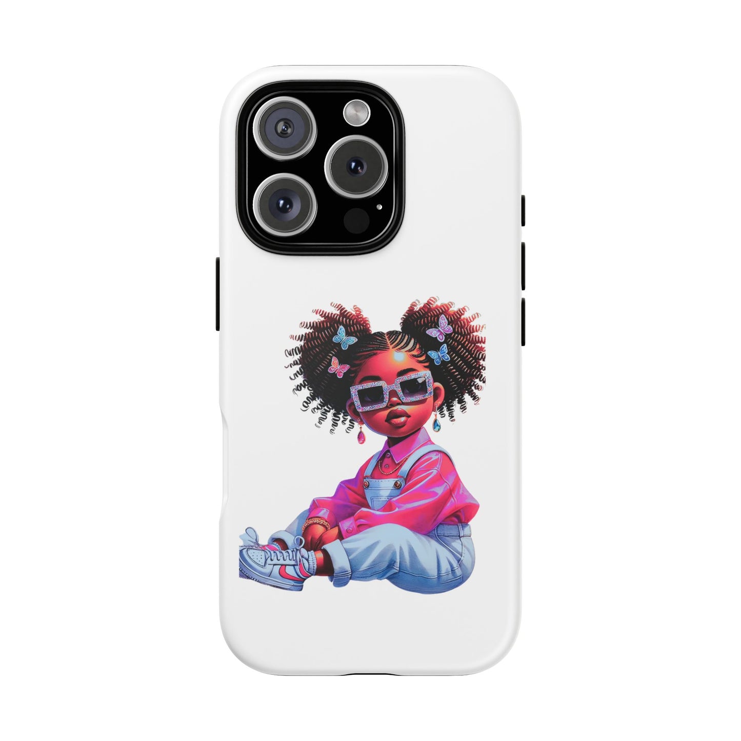 Trendy Phone Case - Sassy Girl Design, Personalized Gift, Durable Protection, Kid's Room Decor, Fun Accessory