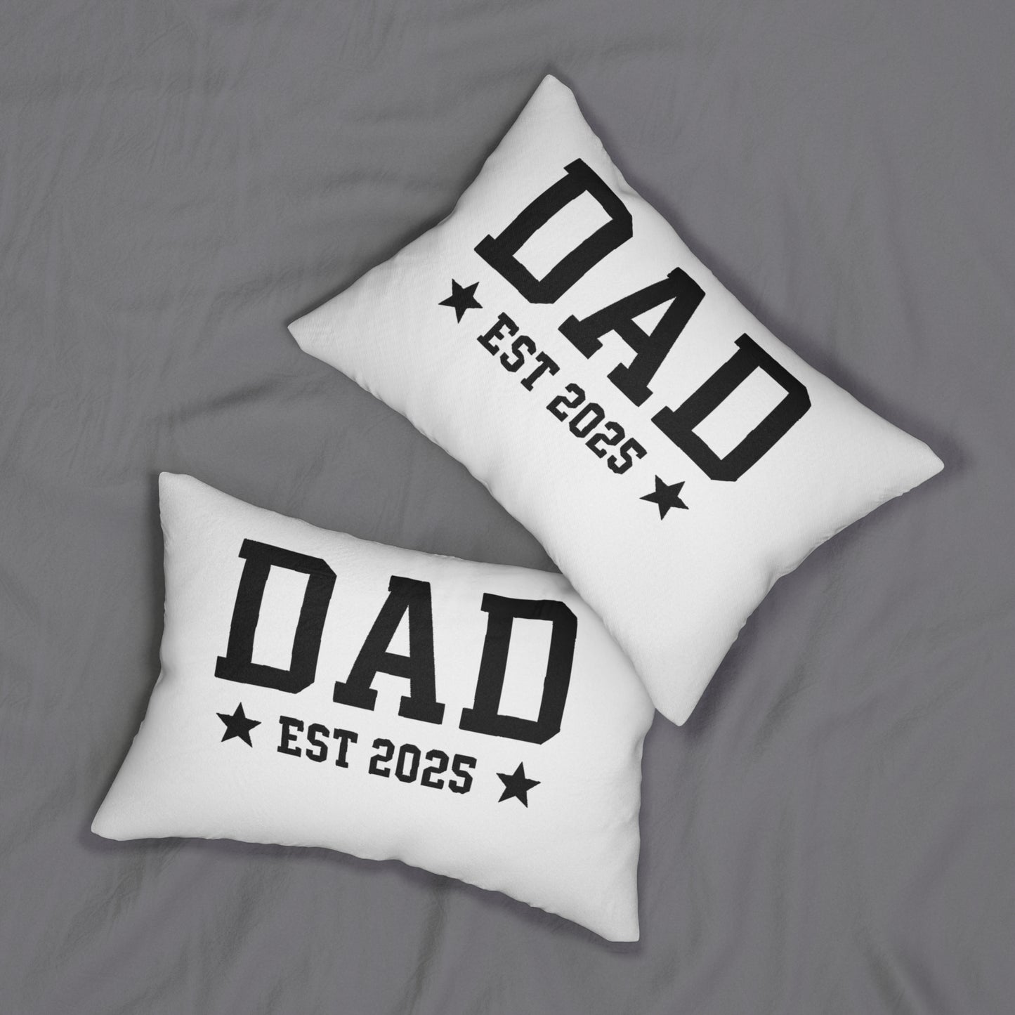 Dad Est. 2025 Lumbar Pillow, Personalized Gift for New Dads, Throw Pillow for Home Decor, Father's Day Gift, Nursery Decoration