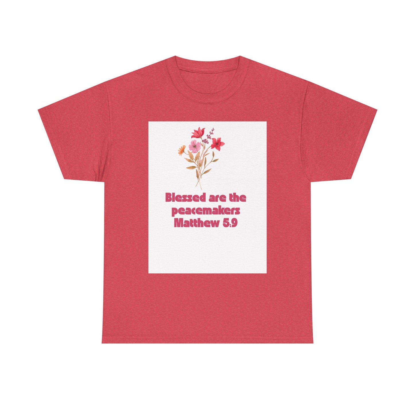 Blessed Peacemakers Tee - Inspirational Quote T-Shirt, Faith Shirt, Gift for Believers, Everyday Comfort, Motivational Fashion