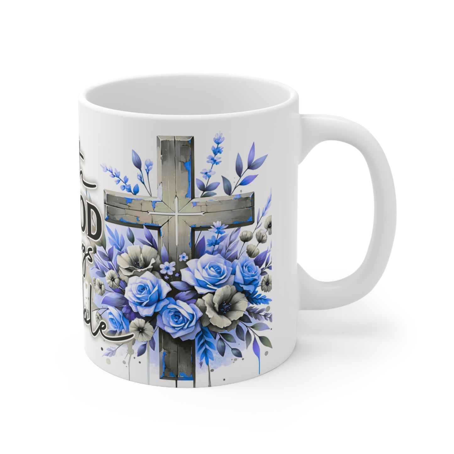 Ceramic Coffee Mug with Inspirational Quote, Floral Design, Motivational Gift for Friends, Tea Cup for Home, Office, Gifts for Women