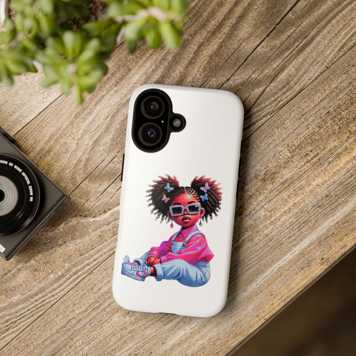 Trendy Phone Case - Sassy Girl Design, Personalized Gift, Durable Protection, Kid's Room Decor, Fun Accessory