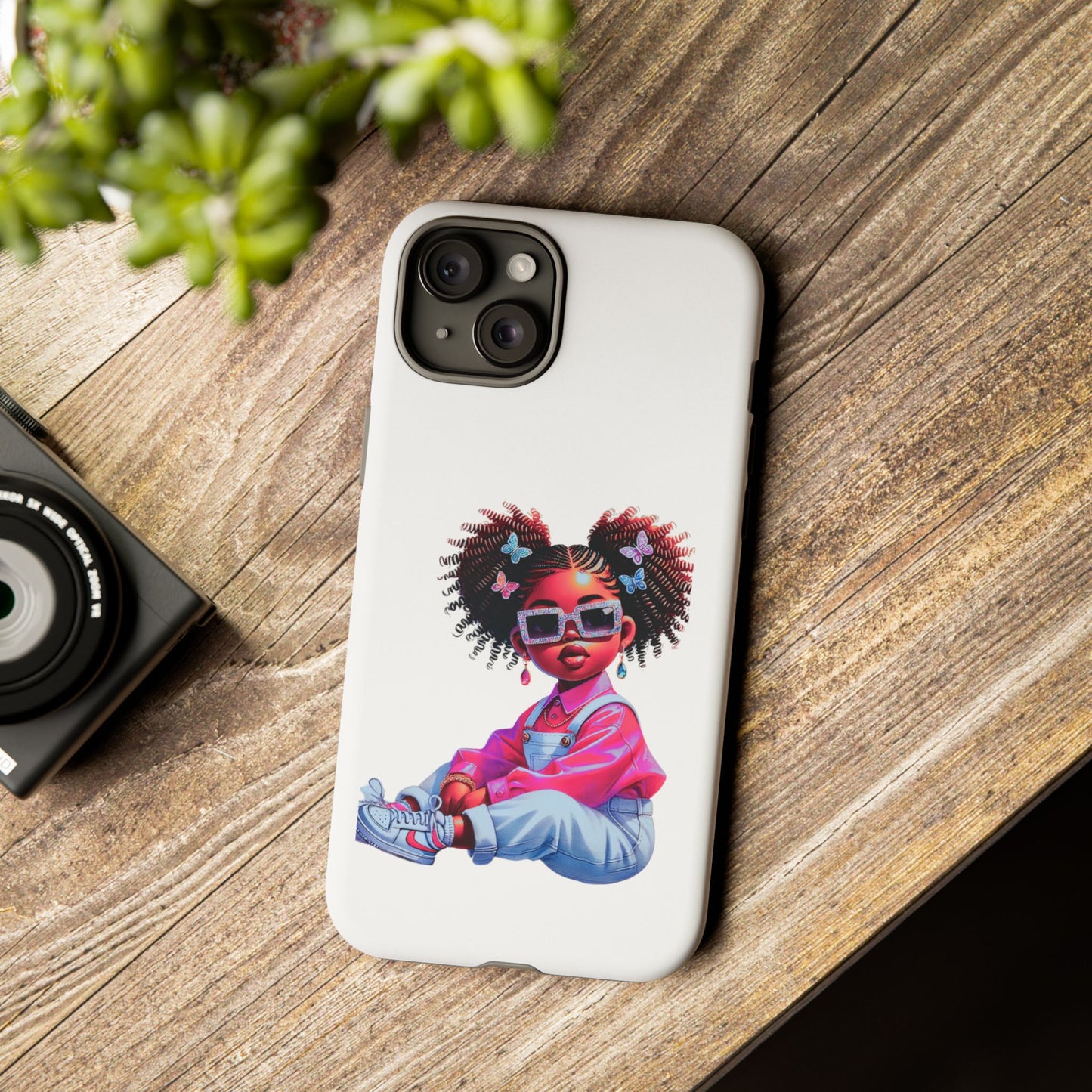 Trendy Phone Case - Sassy Girl Design, Personalized Gift, Durable Protection, Kid's Room Decor, Fun Accessory