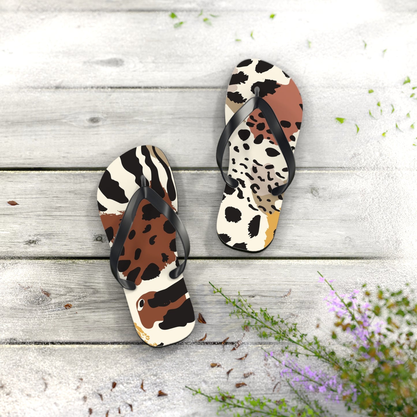 Stylish Leopard Print Flip Flops, Summer Beach Sandals, Poolside Footwear, Vacation Essentials, Trendy Footwear, Animal Print Slippers