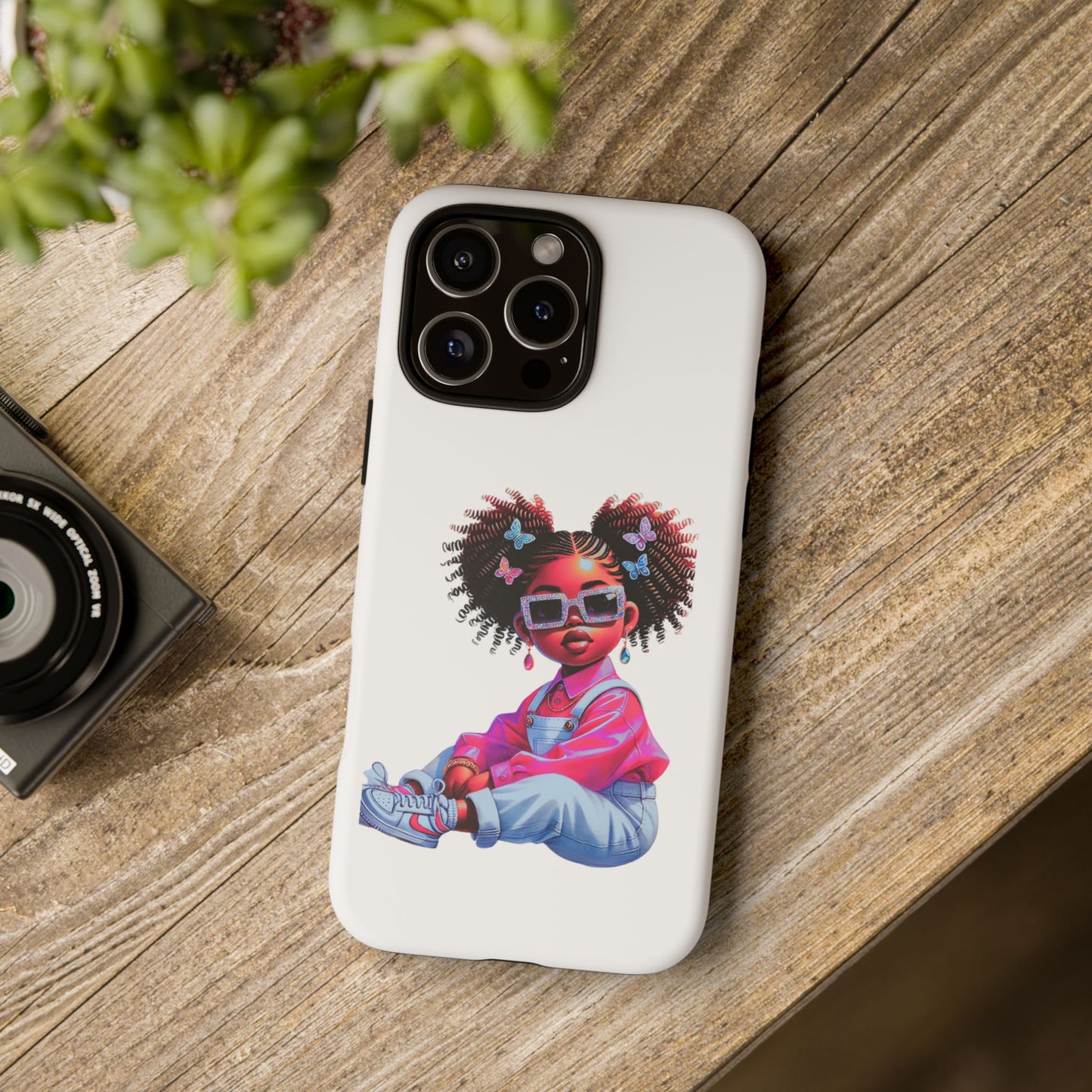Trendy Phone Case - Sassy Girl Design, Personalized Gift, Durable Protection, Kid's Room Decor, Fun Accessory