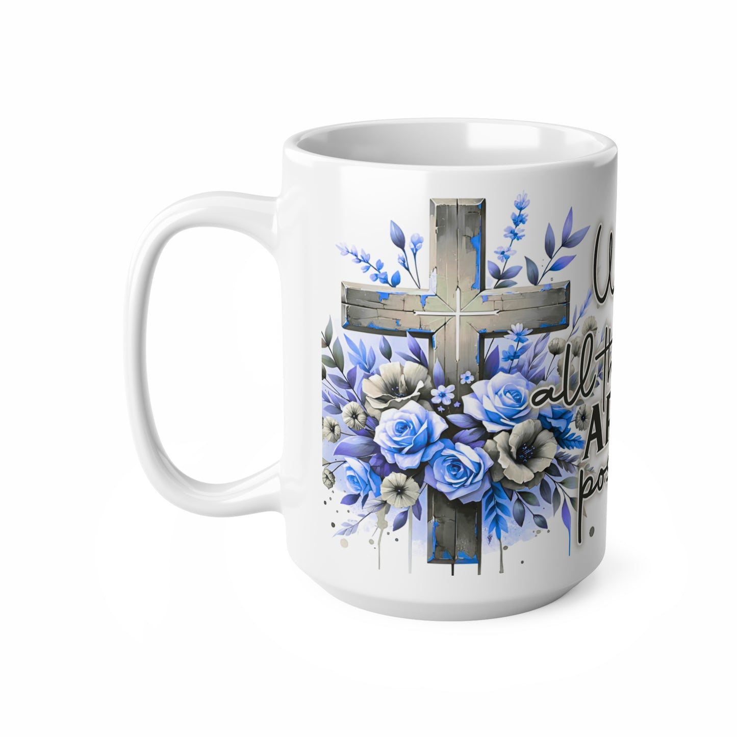 Ceramic Coffee Mug with Inspirational Quote, Floral Design, Motivational Gift for Friends, Tea Cup for Home, Office, Gifts for Women