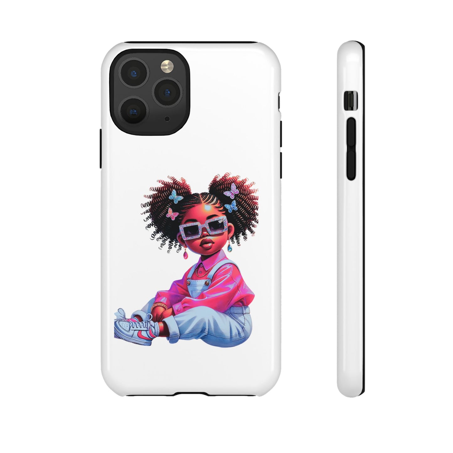 Trendy Phone Case - Sassy Girl Design, Personalized Gift, Durable Protection, Kid's Room Decor, Fun Accessory