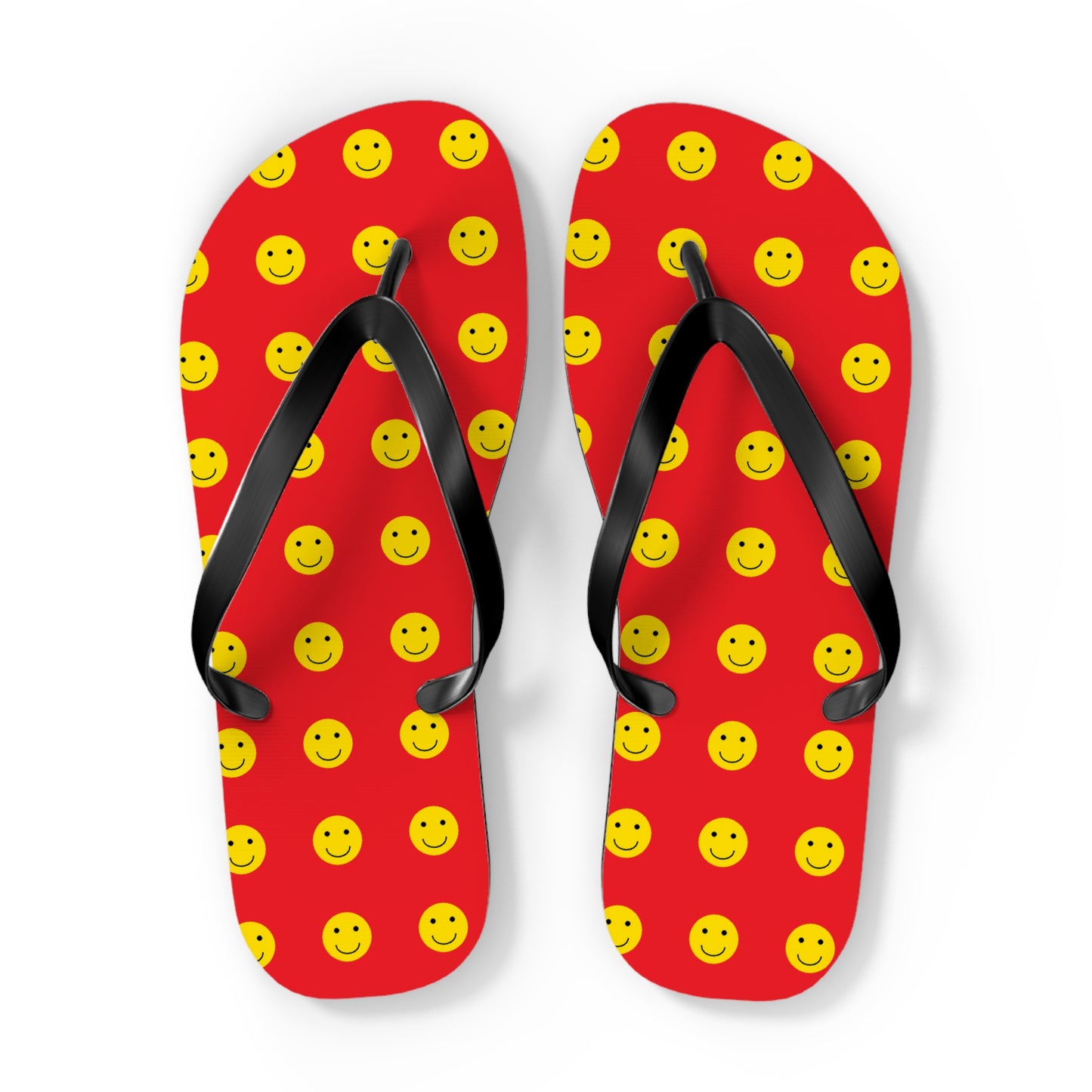 Flip Flops - Bright Smiley Fun Beach Footwear for Summer Vibes
