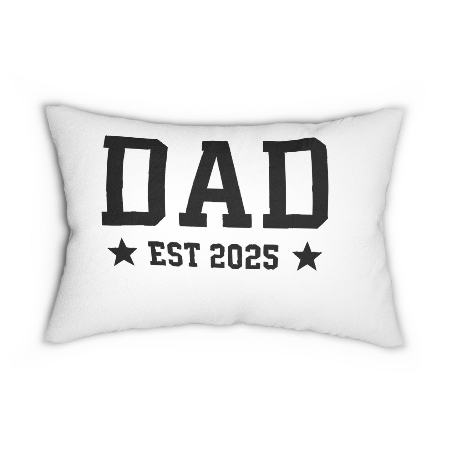 Dad Est. 2025 Lumbar Pillow, Personalized Gift for New Dads, Throw Pillow for Home Decor, Father's Day Gift, Nursery Decoration
