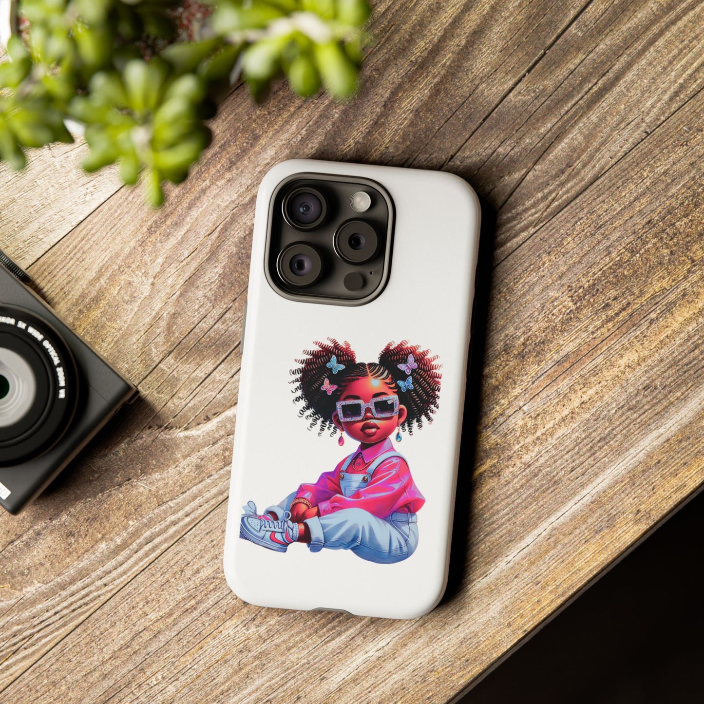 Trendy Phone Case - Sassy Girl Design, Personalized Gift, Durable Protection, Kid's Room Decor, Fun Accessory