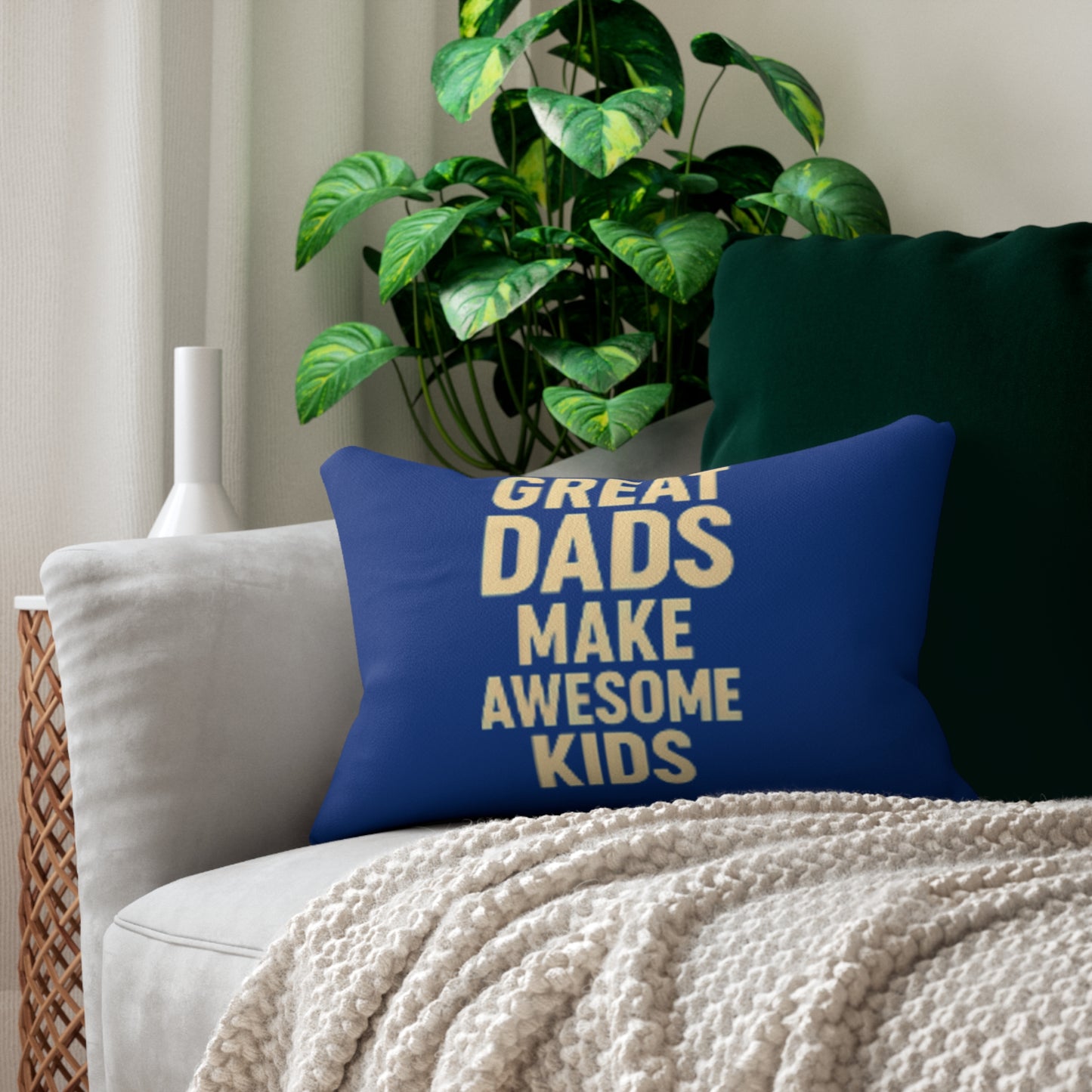 Great Dads Lumbar Pillow, Gift for Father's Day, Home Decor for Dads, Father's Day Present, Unique Pillow for Dads