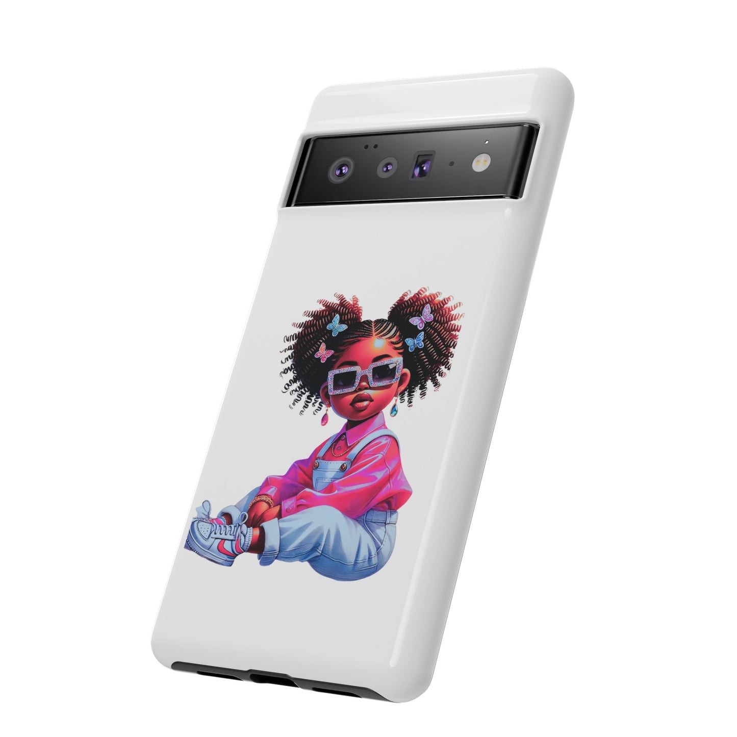 Trendy Phone Case - Sassy Girl Design, Personalized Gift, Durable Protection, Kid's Room Decor, Fun Accessory