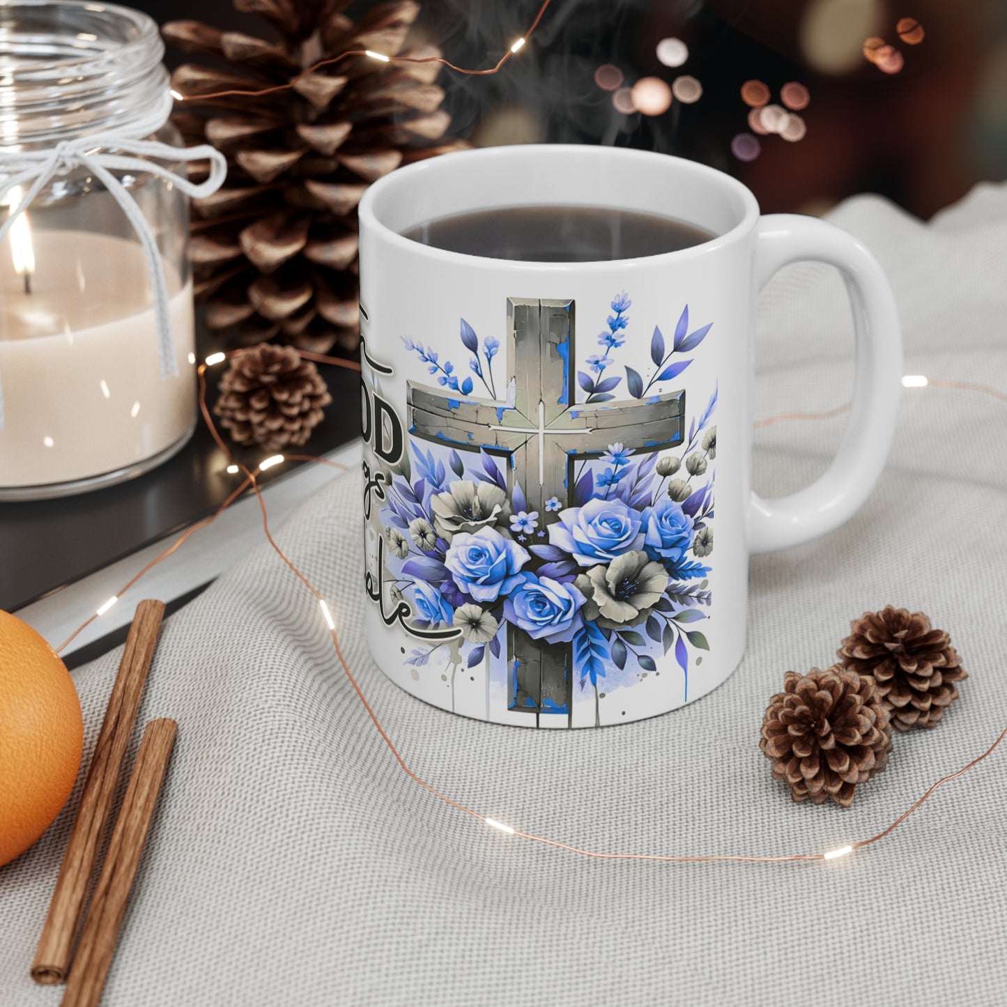 Ceramic Coffee Mug with Inspirational Quote, Floral Design, Motivational Gift for Friends, Tea Cup for Home, Office, Gifts for Women