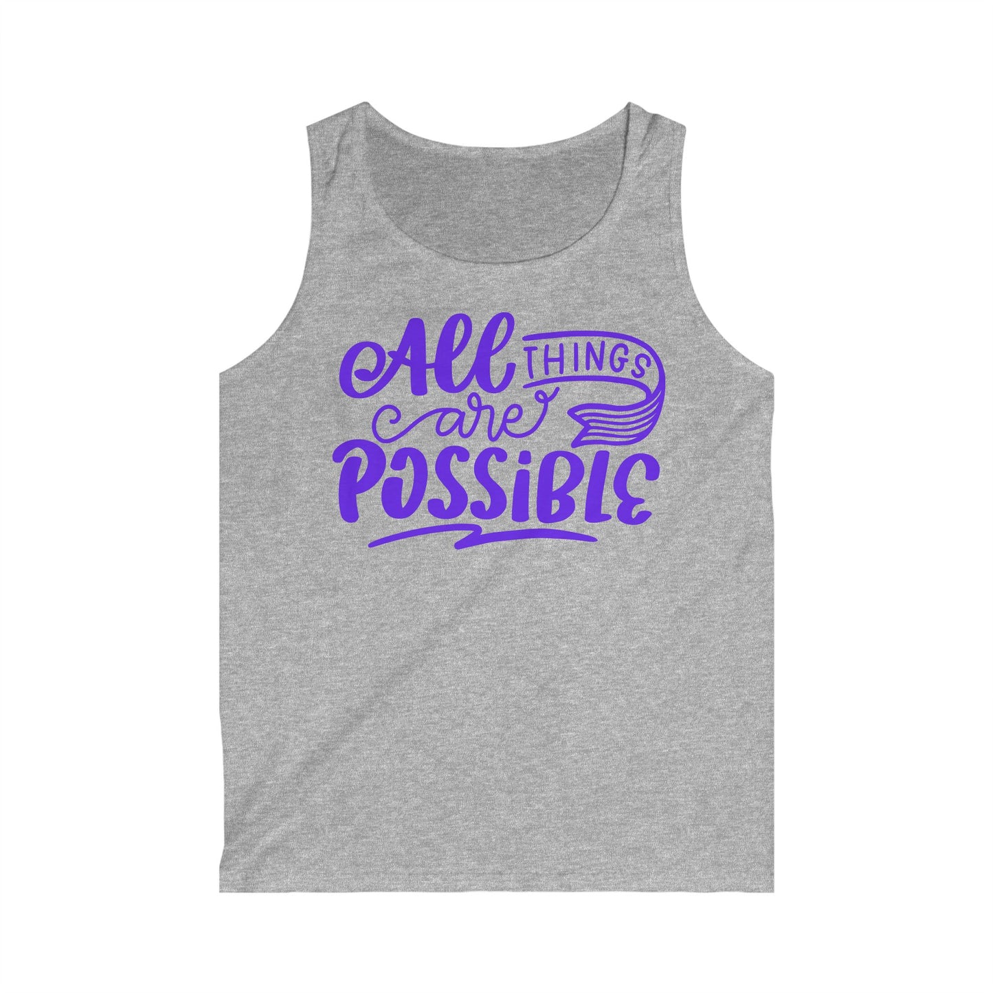Men's Motivational Tank Top All Things are Possible