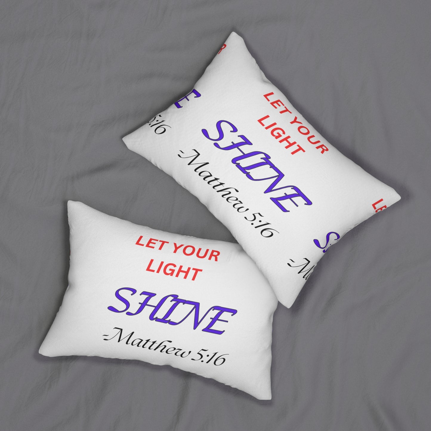 Inspirational Pillow Let Your Light Shine