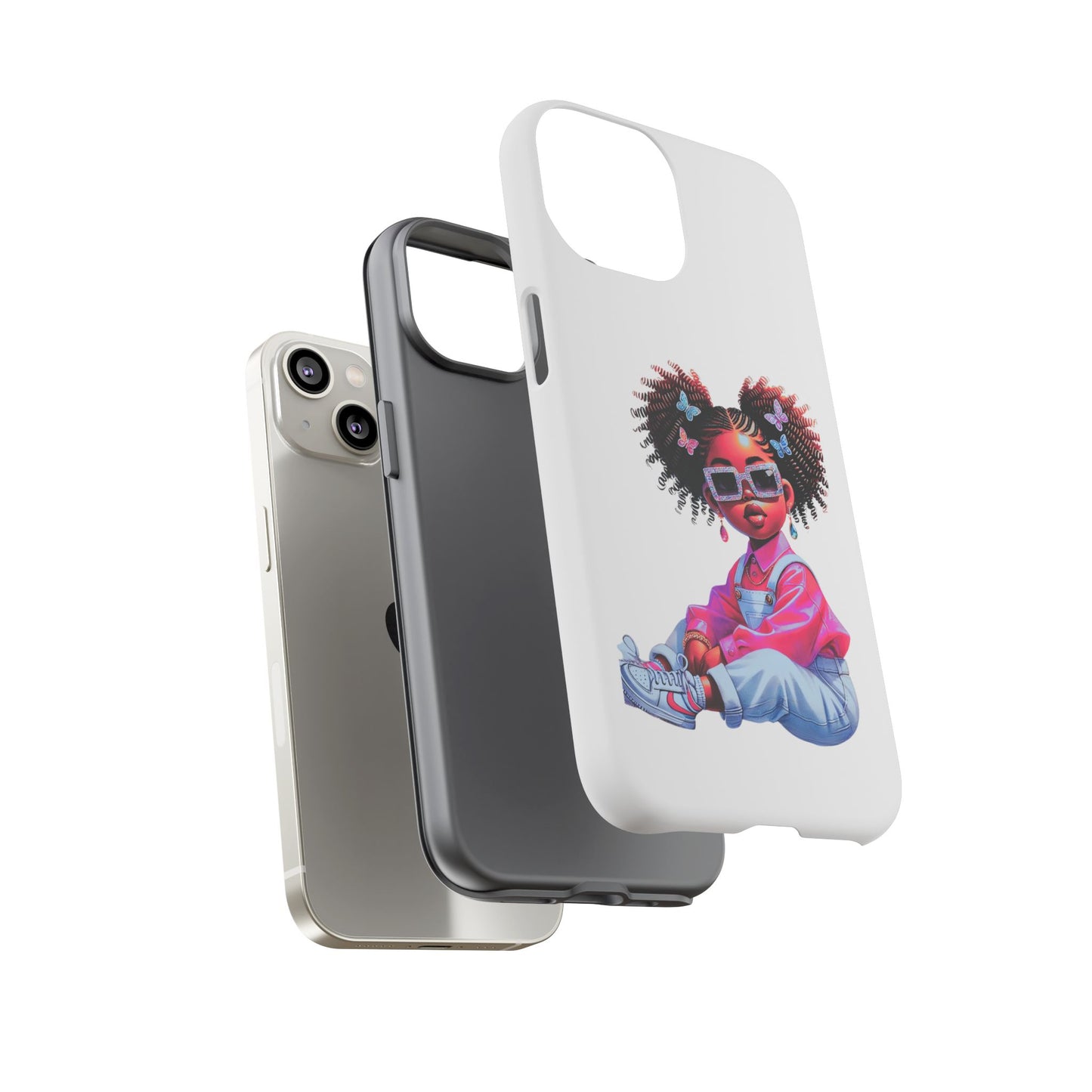 Trendy Phone Case - Sassy Girl Design, Personalized Gift, Durable Protection, Kid's Room Decor, Fun Accessory