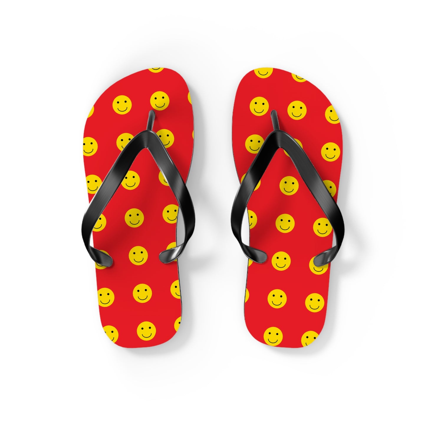 Flip Flops - Bright Smiley Fun Beach Footwear for Summer Vibes