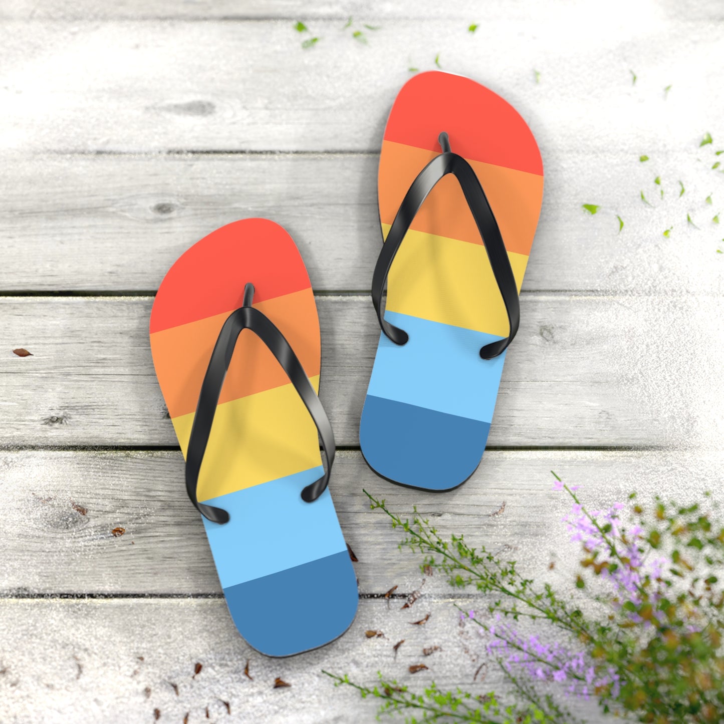 Colorful Summer Flip Flops, Beach Footwear, Vacation Sandals, Summer Accessories, Fun Pool Slides