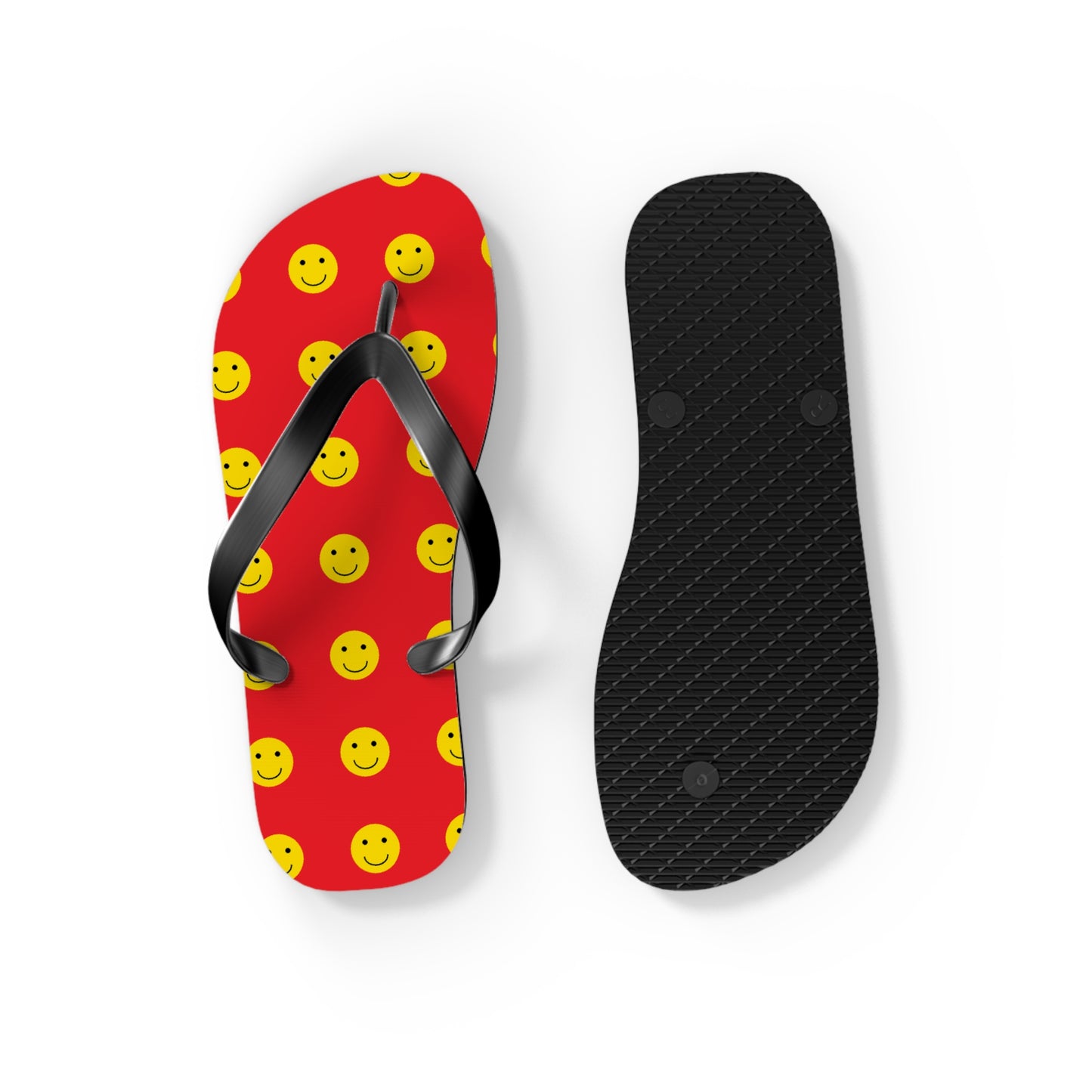 Flip Flops - Bright Smiley Fun Beach Footwear for Summer Vibes