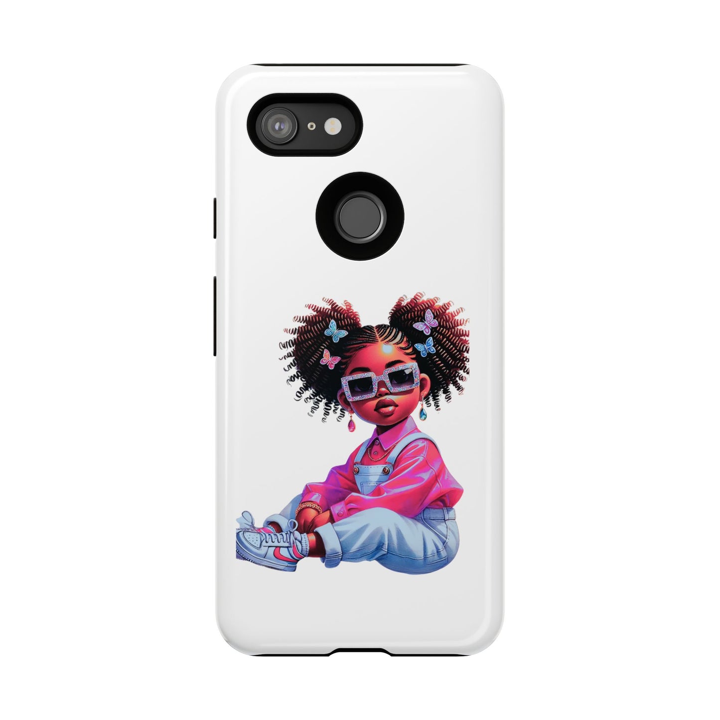 Trendy Phone Case - Sassy Girl Design, Personalized Gift, Durable Protection, Kid's Room Decor, Fun Accessory