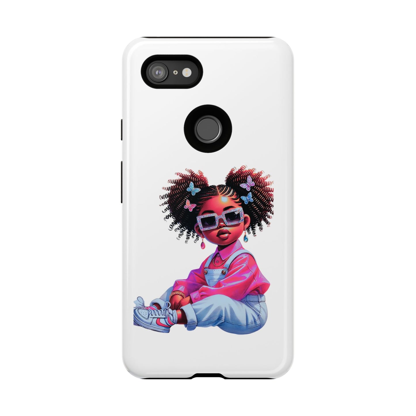 Trendy Phone Case - Sassy Girl Design, Personalized Gift, Durable Protection, Kid's Room Decor, Fun Accessory