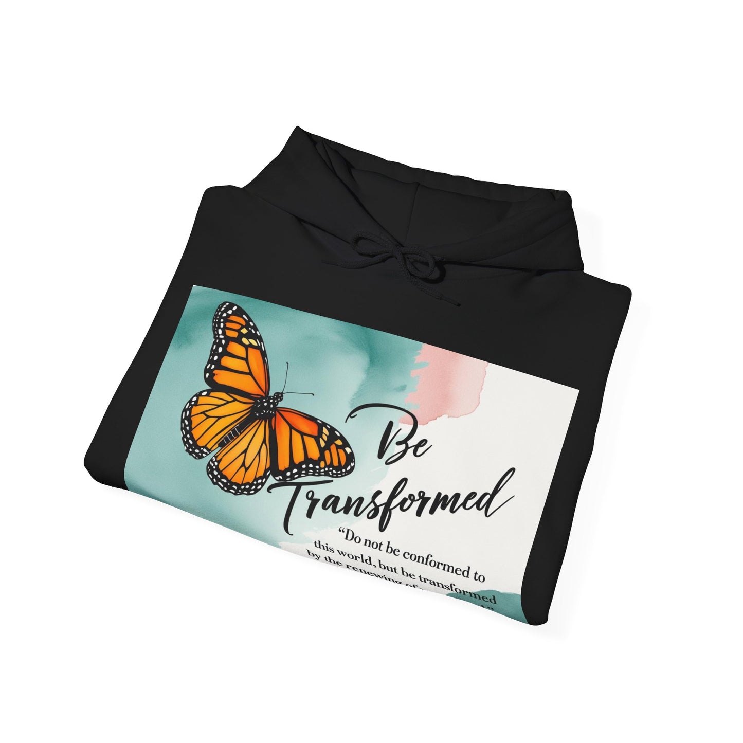Be Transformed Butterfly Hoodie - Inspirational Unisex Sweatshirt for Comfort and Style