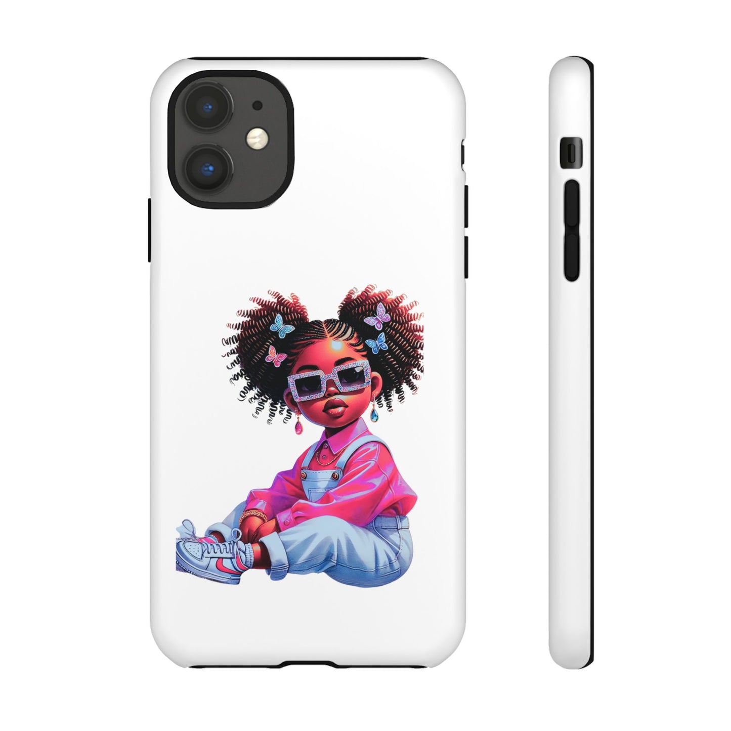 Trendy Phone Case - Sassy Girl Design, Personalized Gift, Durable Protection, Kid's Room Decor, Fun Accessory