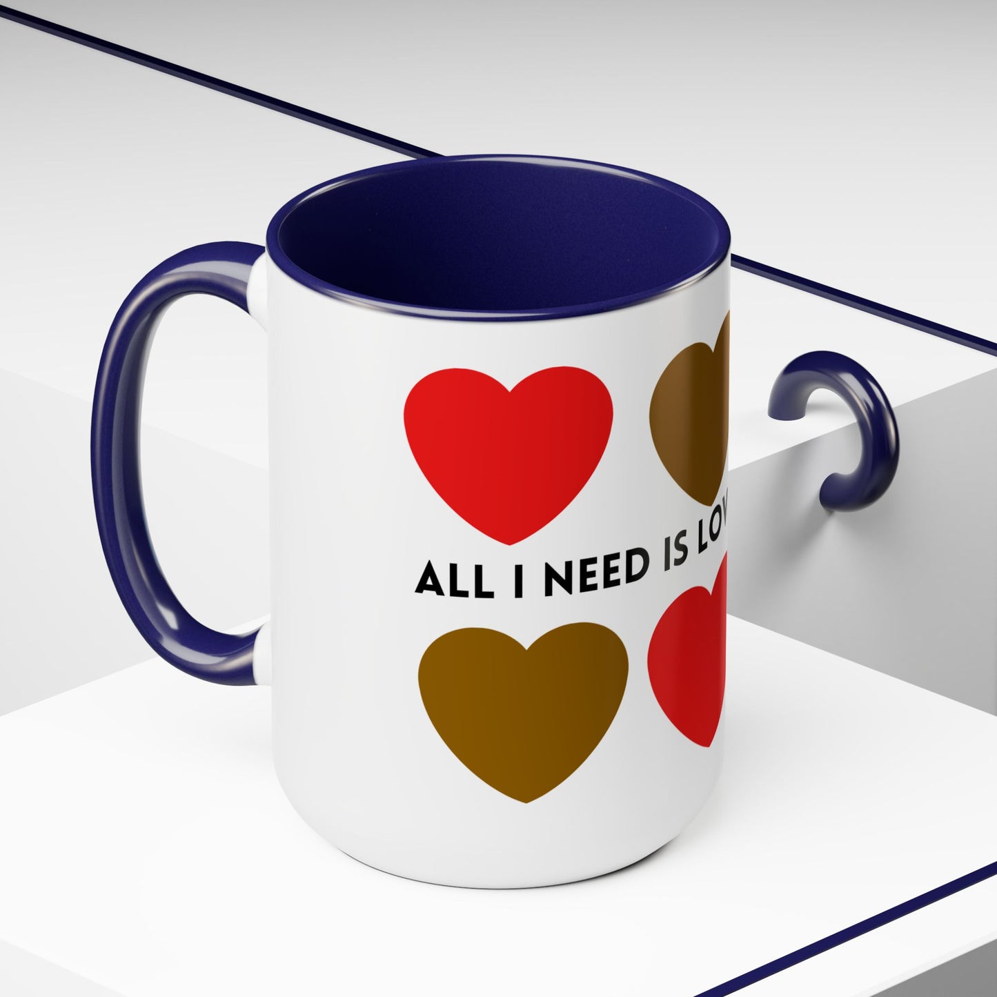 All I Need Is Love Two-Tone Coffee Mugs