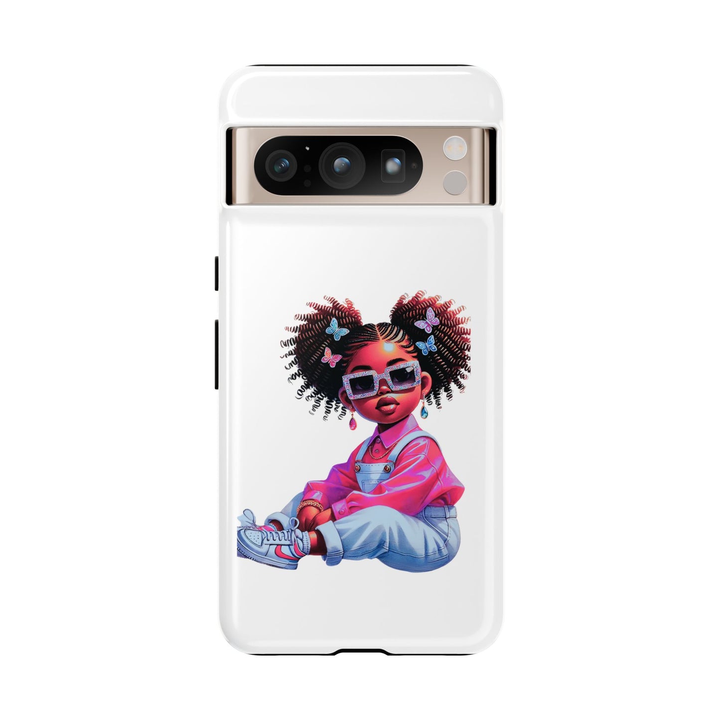 Trendy Phone Case - Sassy Girl Design, Personalized Gift, Durable Protection, Kid's Room Decor, Fun Accessory