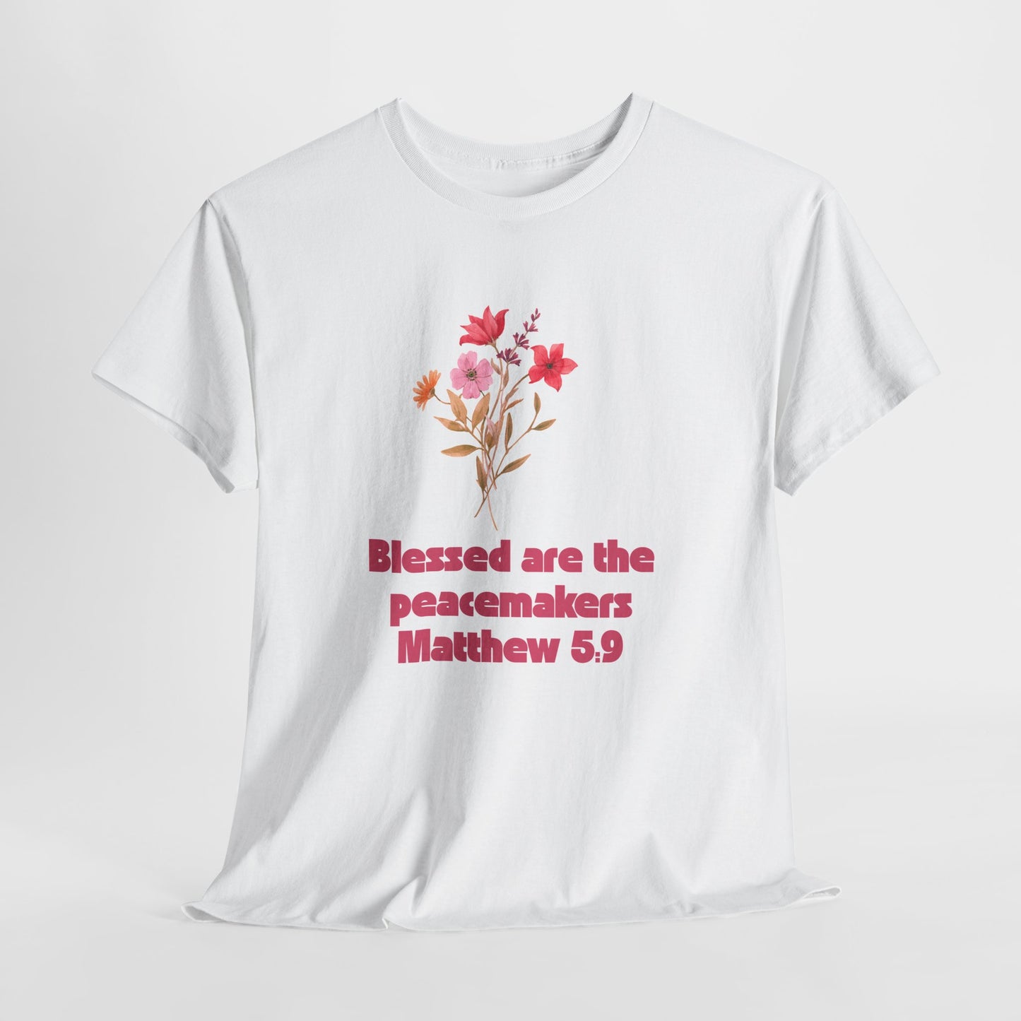 Blessed Peacemakers Tee - Inspirational Quote T-Shirt, Faith Shirt, Gift for Believers, Everyday Comfort, Motivational Fashion