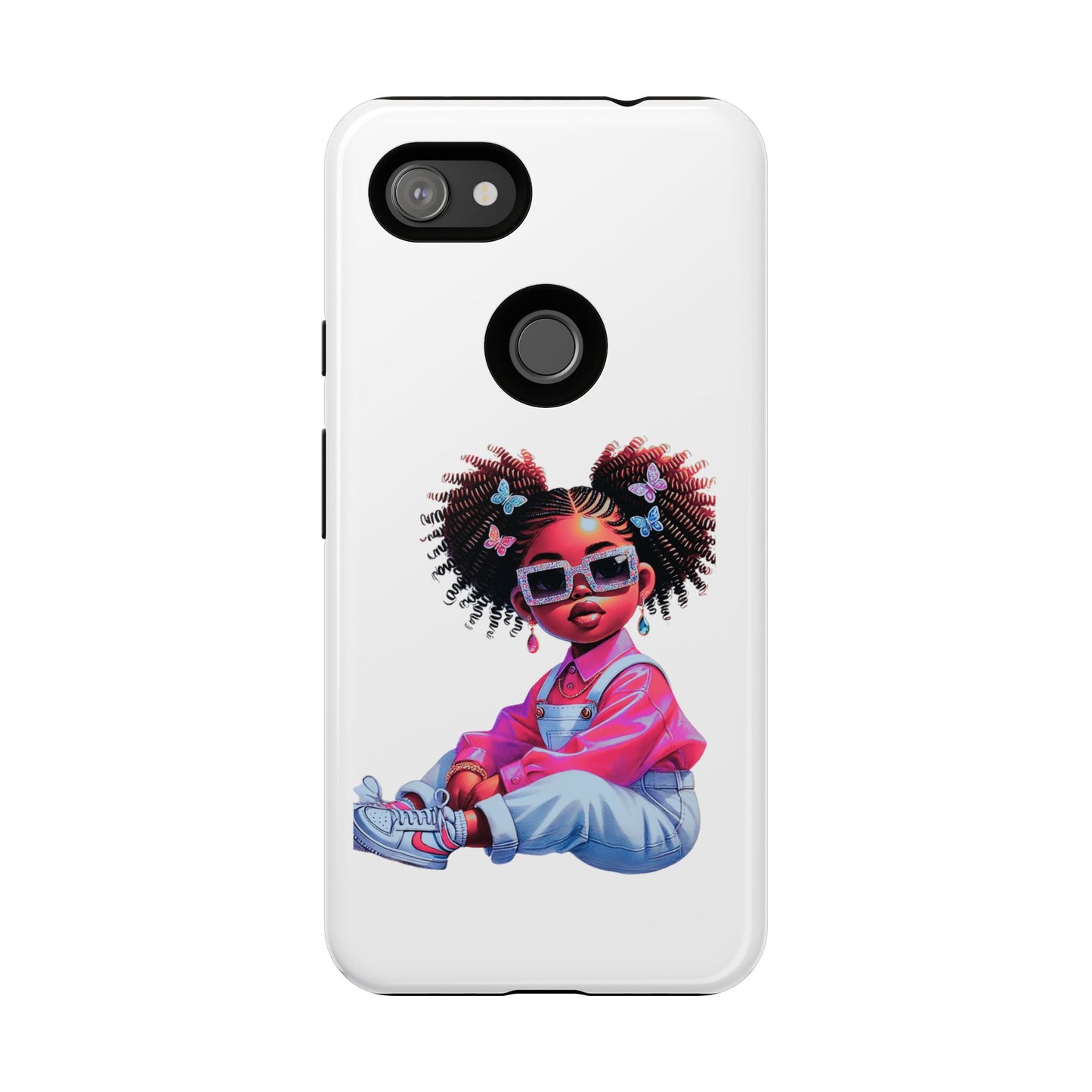 Trendy Phone Case - Sassy Girl Design, Personalized Gift, Durable Protection, Kid's Room Decor, Fun Accessory