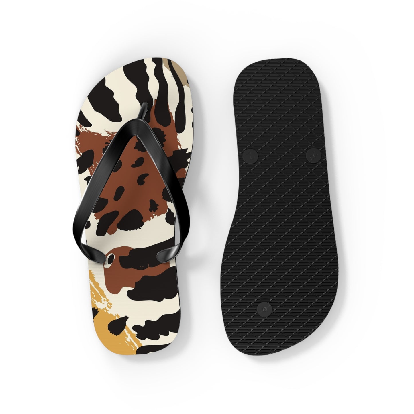 Stylish Leopard Print Flip Flops, Summer Beach Sandals, Poolside Footwear, Vacation Essentials, Trendy Footwear, Animal Print Slippers