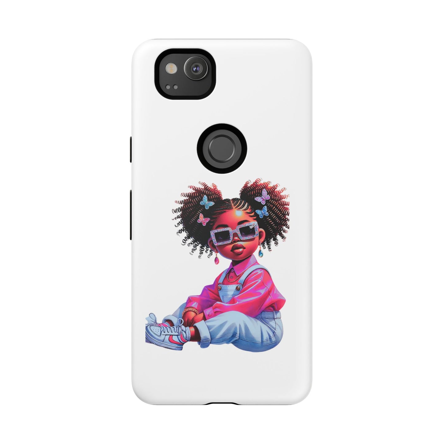 Trendy Phone Case - Sassy Girl Design, Personalized Gift, Durable Protection, Kid's Room Decor, Fun Accessory
