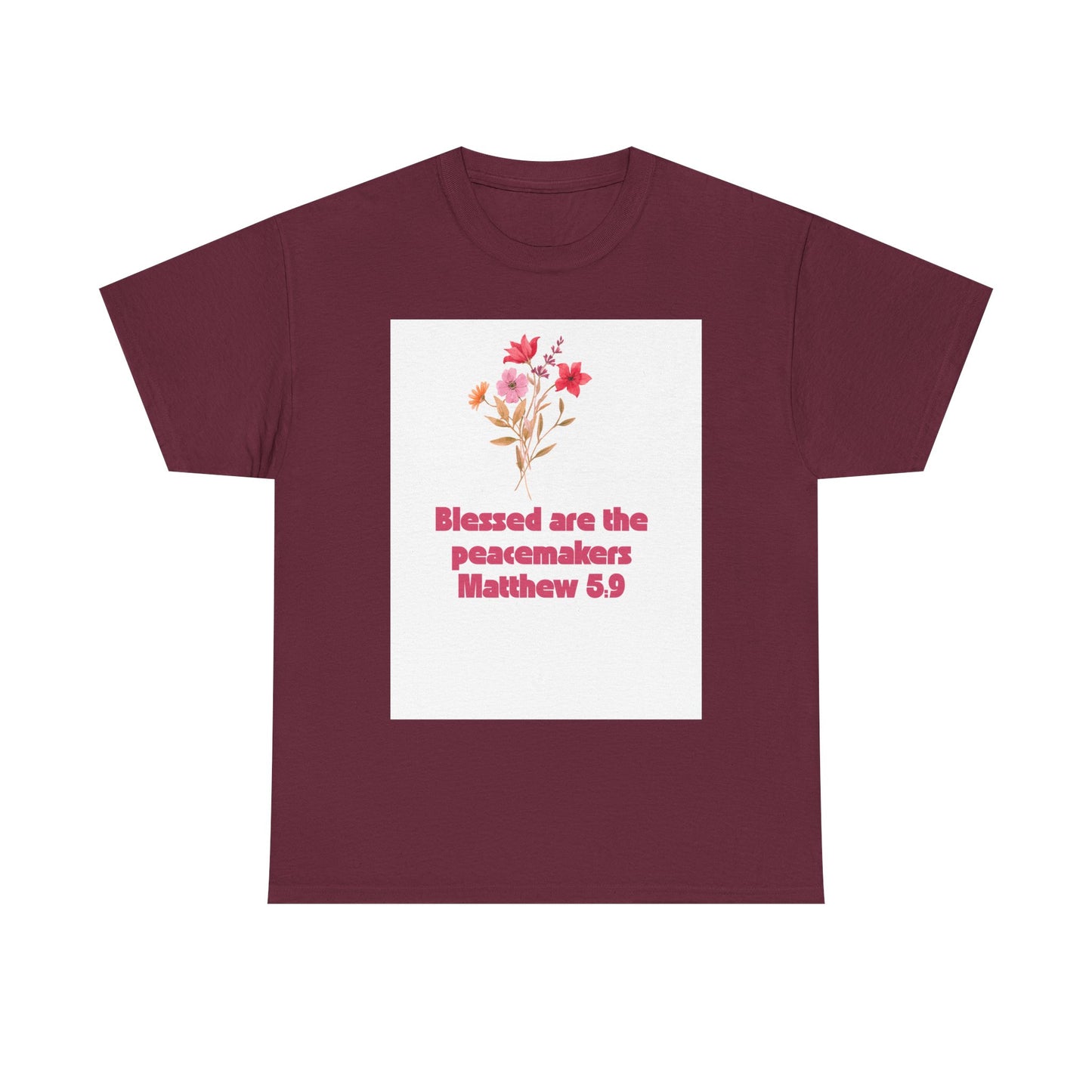 Blessed Peacemakers Tee - Inspirational Quote T-Shirt, Faith Shirt, Gift for Believers, Everyday Comfort, Motivational Fashion