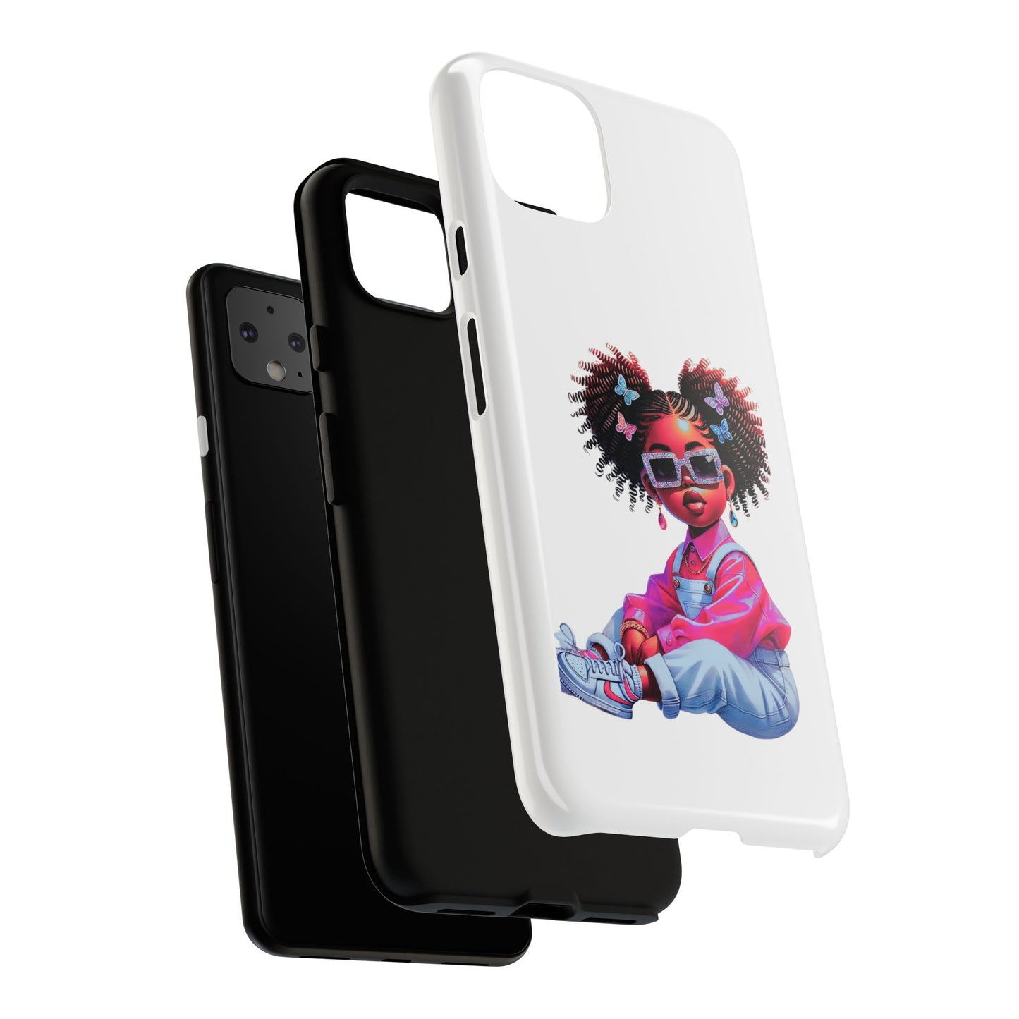 Trendy Phone Case - Sassy Girl Design, Personalized Gift, Durable Protection, Kid's Room Decor, Fun Accessory